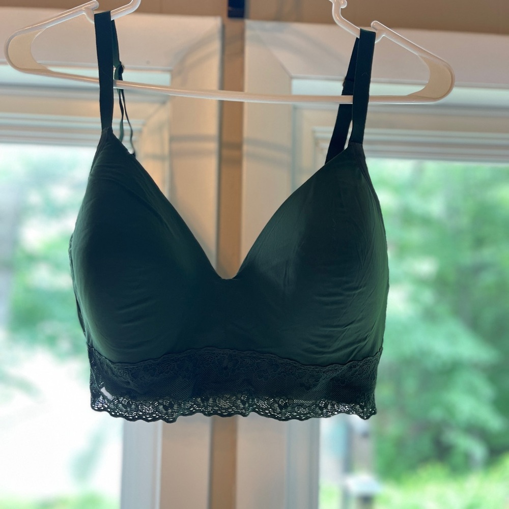 Natori Green Lace Bra Intimates Sleepwear